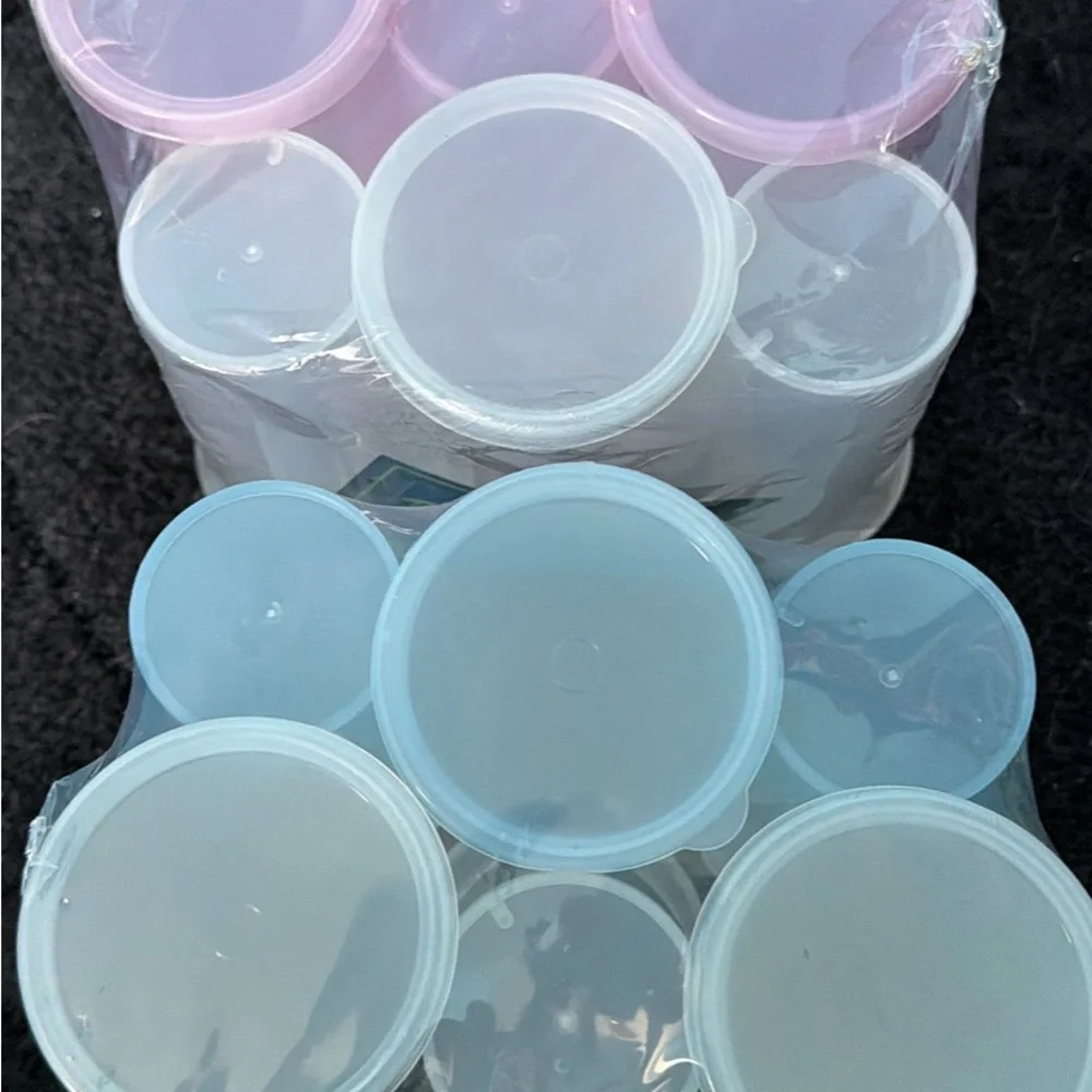 Tumblers with Lids - Pack of 6 Clear Plastic Party Cups